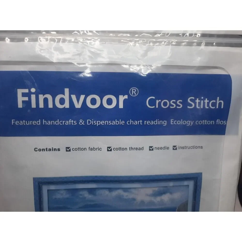 Findvoor Cross Stitch Kit Santorini Scenery Greek Terrace Views